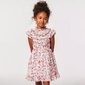 Janie And Jack Floral Ruffle Dress Size 3 New With Tags
